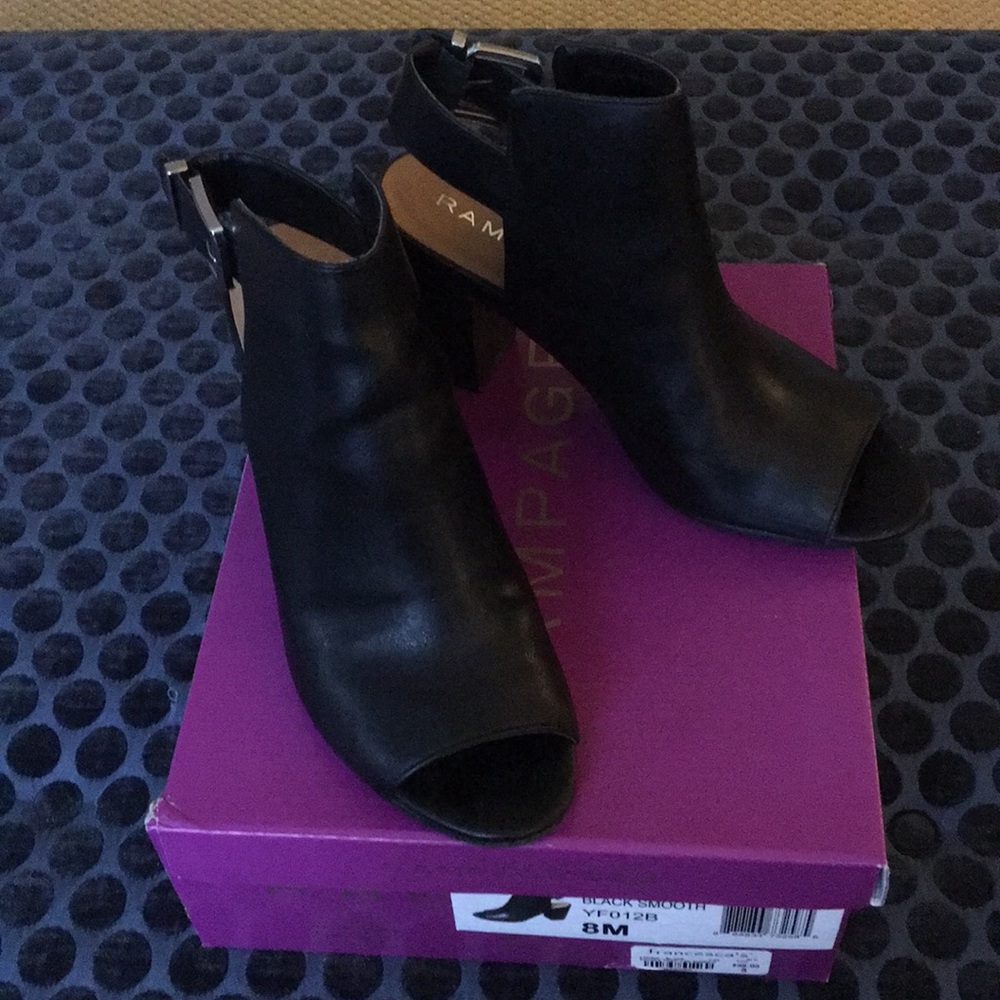 Rampage peep toe booties